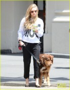 Amanda Seyfried - takes her dog Finn for walk in New York City (05-08-14)