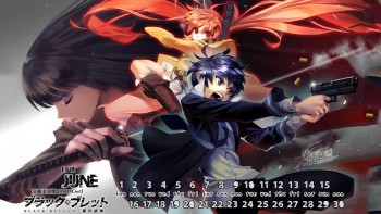 黑色子弹 6月月历壁纸|漆黑的子弹 - dm123-动漫fans