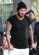 David Beckham - Leaving SoulCycle in Brentwood 01/29/15