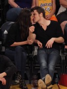 Phoebe Tonkin - The Atlanta Hawks vs the Los Angeles Lakers, with Paul Wesley (March 15, 2015)